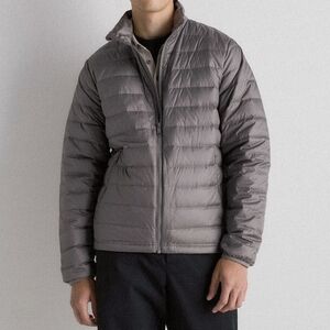 Uniqlo Men’s Ultra Light 90% Down Jacket L Gray Lightweight Packable + Bag